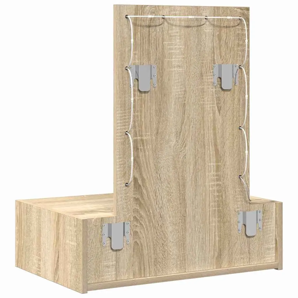 Brown Engineered Wood Dressing Table Vanity Unit