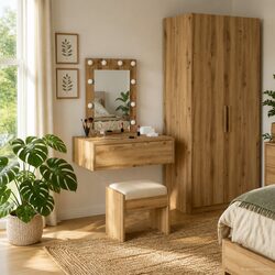Modern Brown Dressing Table for Cozy Bedrooms