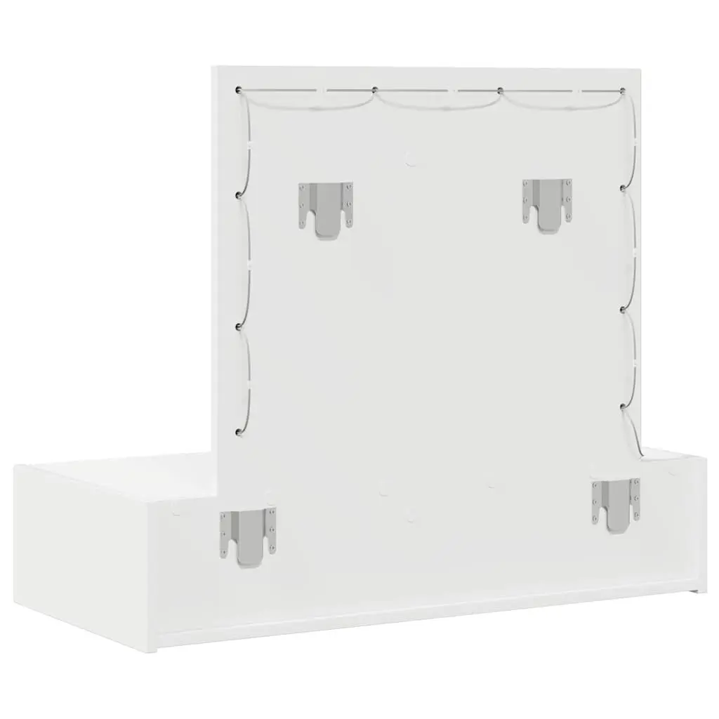 White Dressing Table with Mirror and Drawers