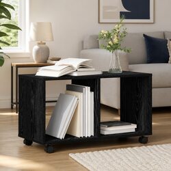 Modern Black Oak End Table for Living Room Use 72cm