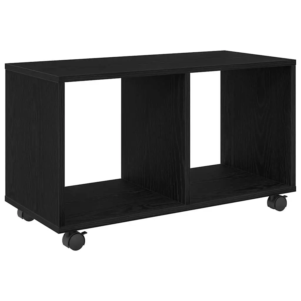 End Table Contemporary Black Oak 72cm Engineered Wood