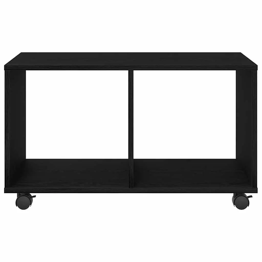 End Table Contemporary Black Oak 72cm Engineered Wood