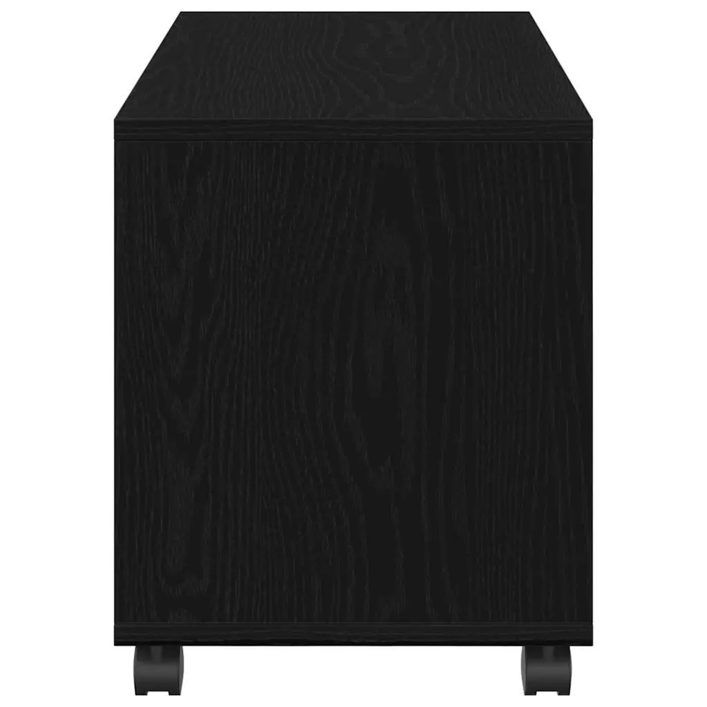 End Table Contemporary Black Oak 72cm Engineered Wood