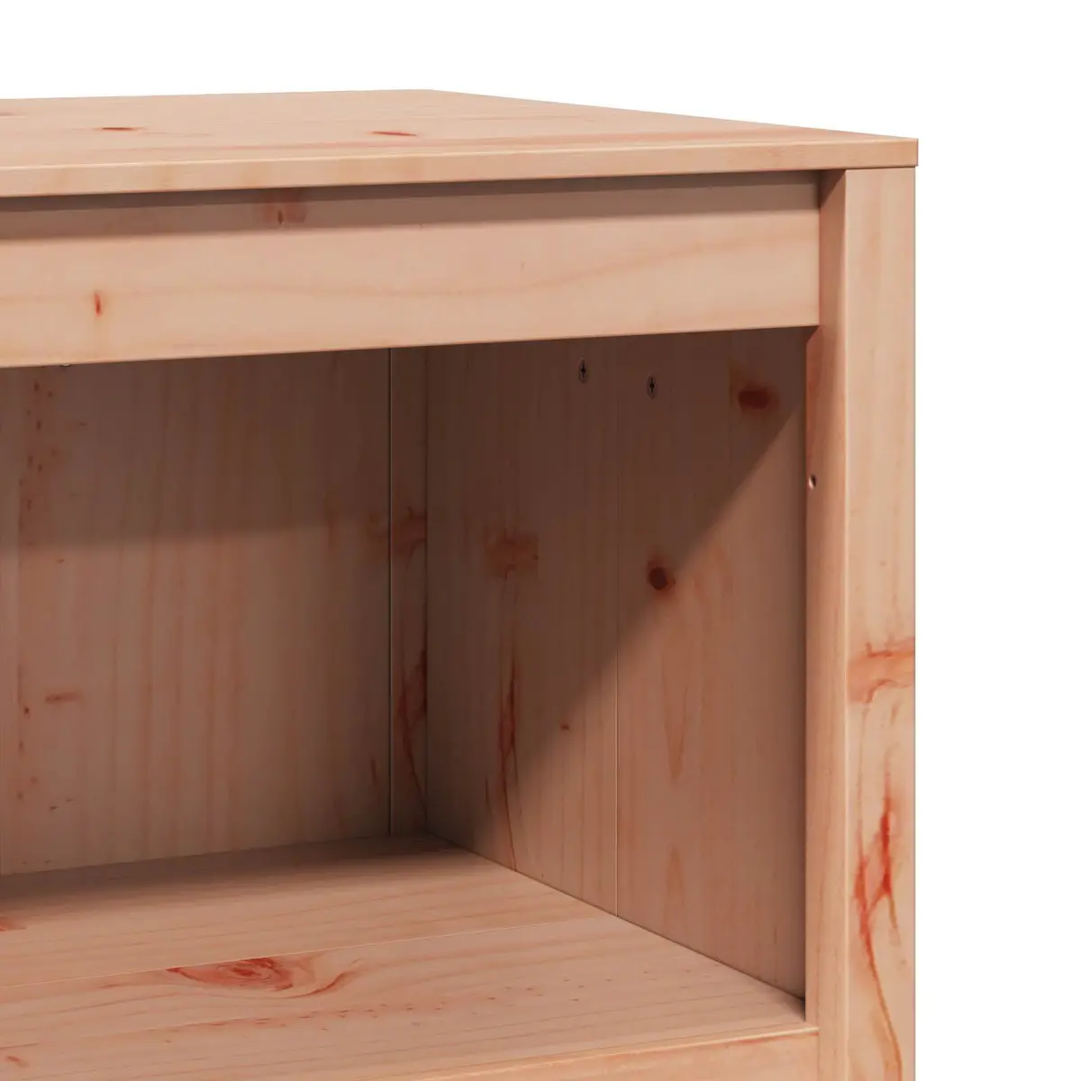 Brown Oak Kitchen Cabinet with Shelves 106x55x92cm