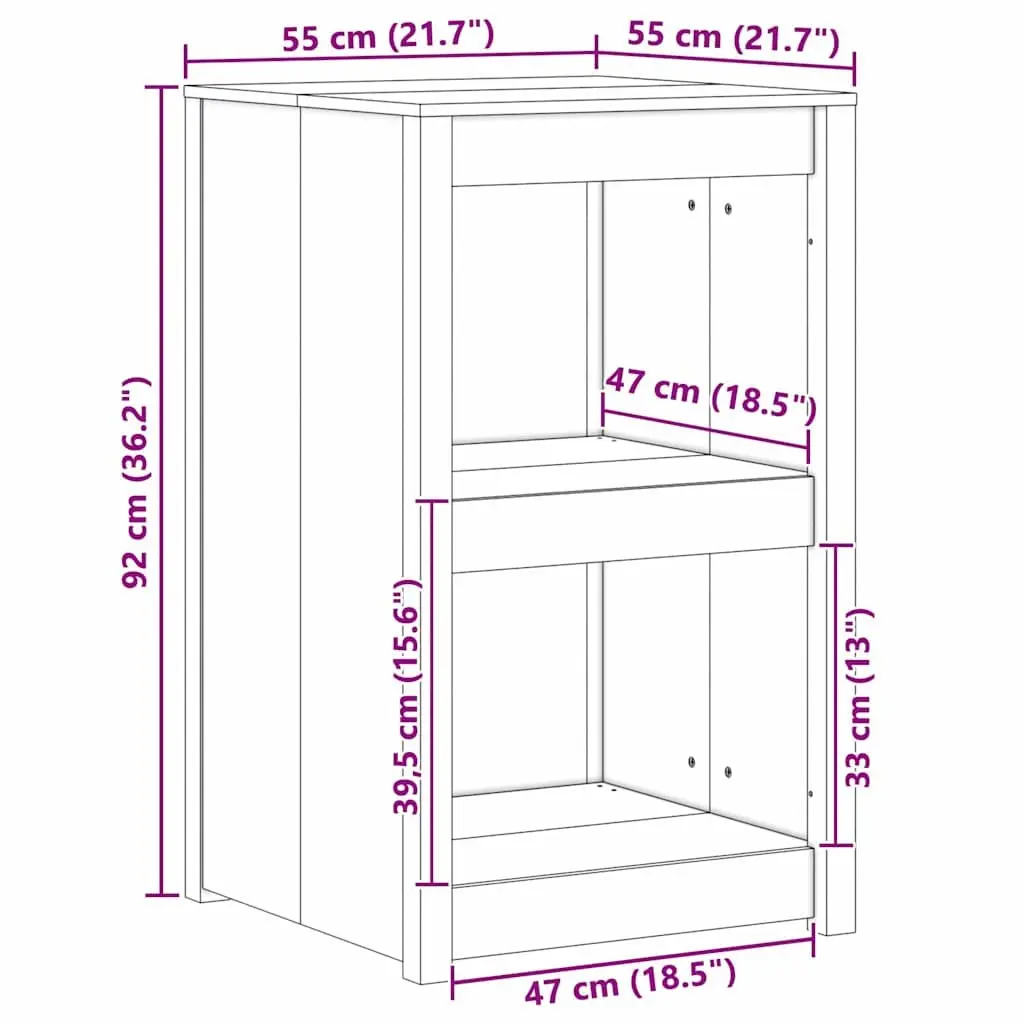 Kitchen Cabinet Brown Oak Storage Furniture with Shelf Organiser Modern Home