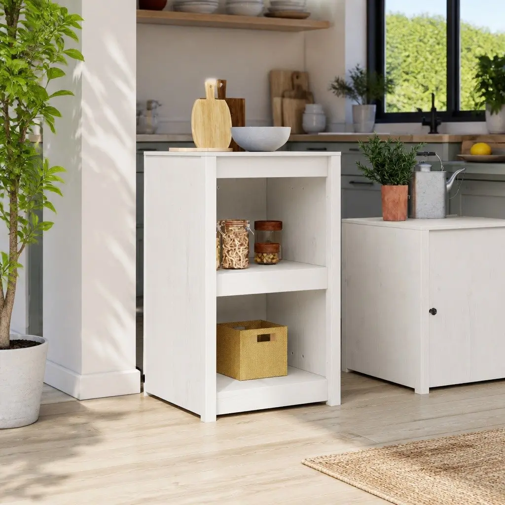 White Solid Pine Kitchen Cabinet 55x55x92cm