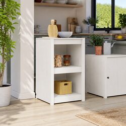 White Solid Pine Kitchen Cabinet 55x55x92cm