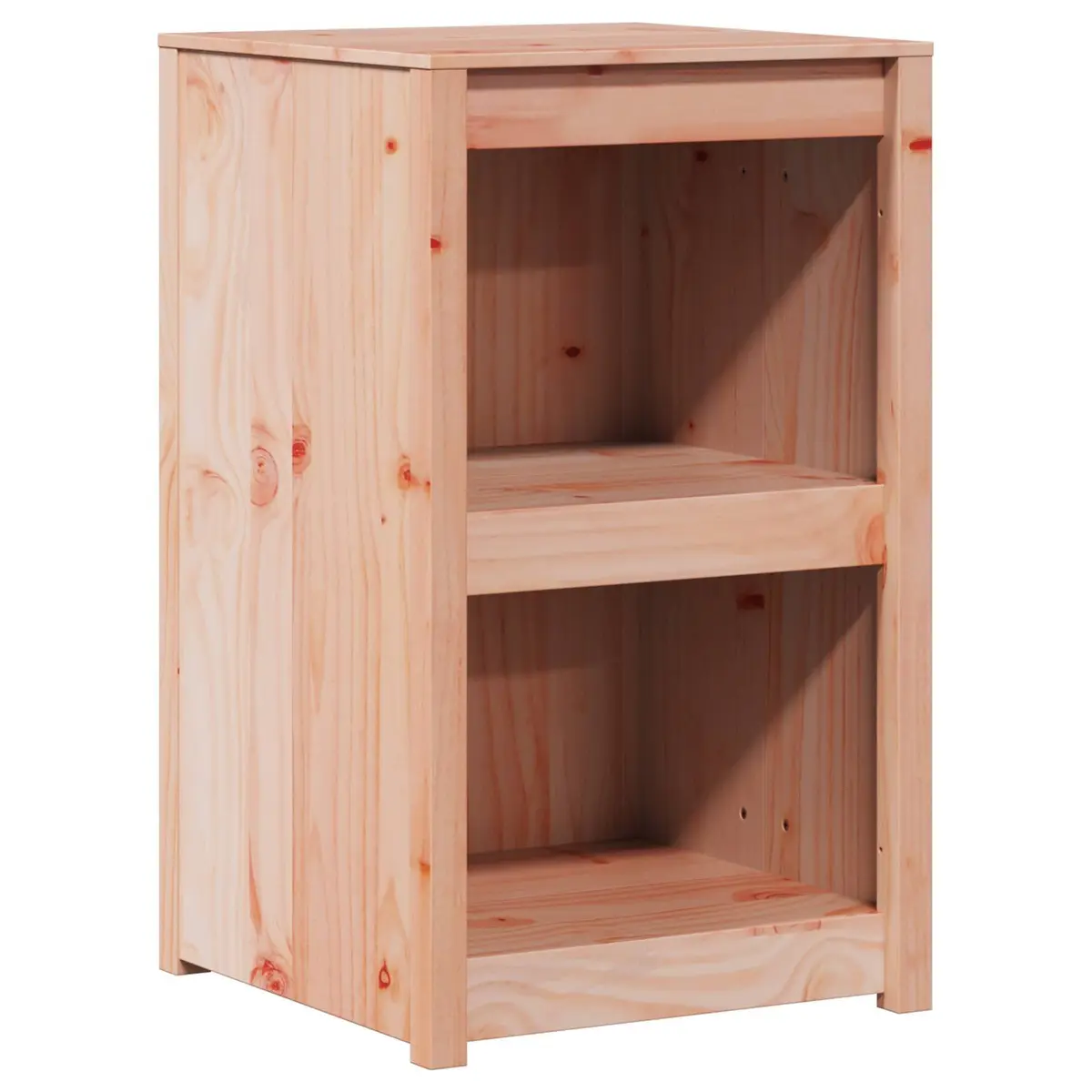 Brown Oak Kitchen Cabinet with Minimalist Shelving Unit