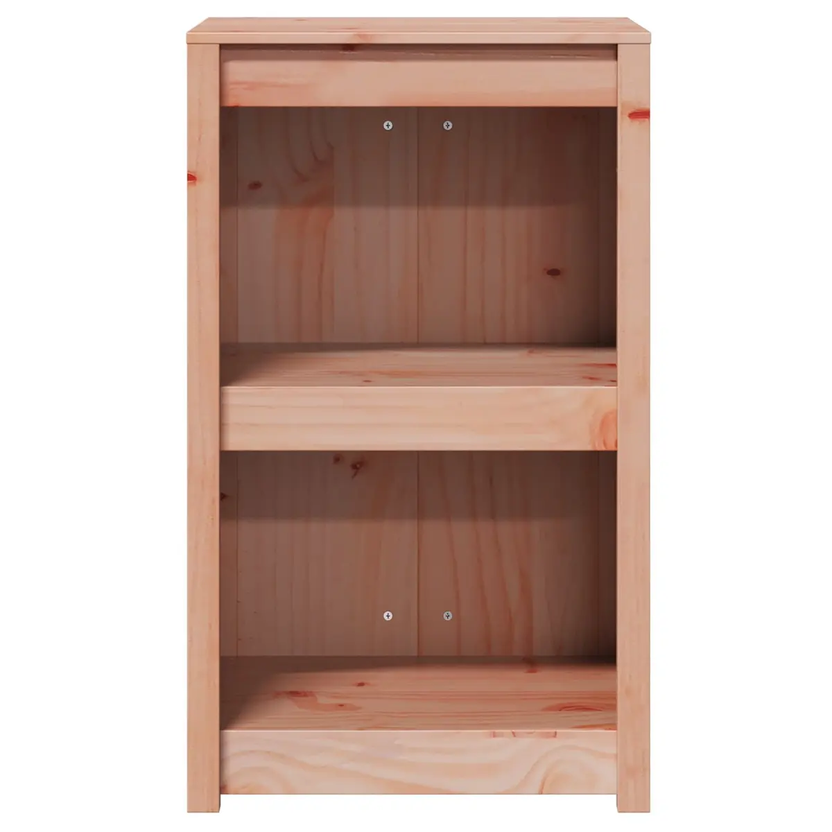Brown Oak Kitchen Cabinet with Minimalist Shelving Unit