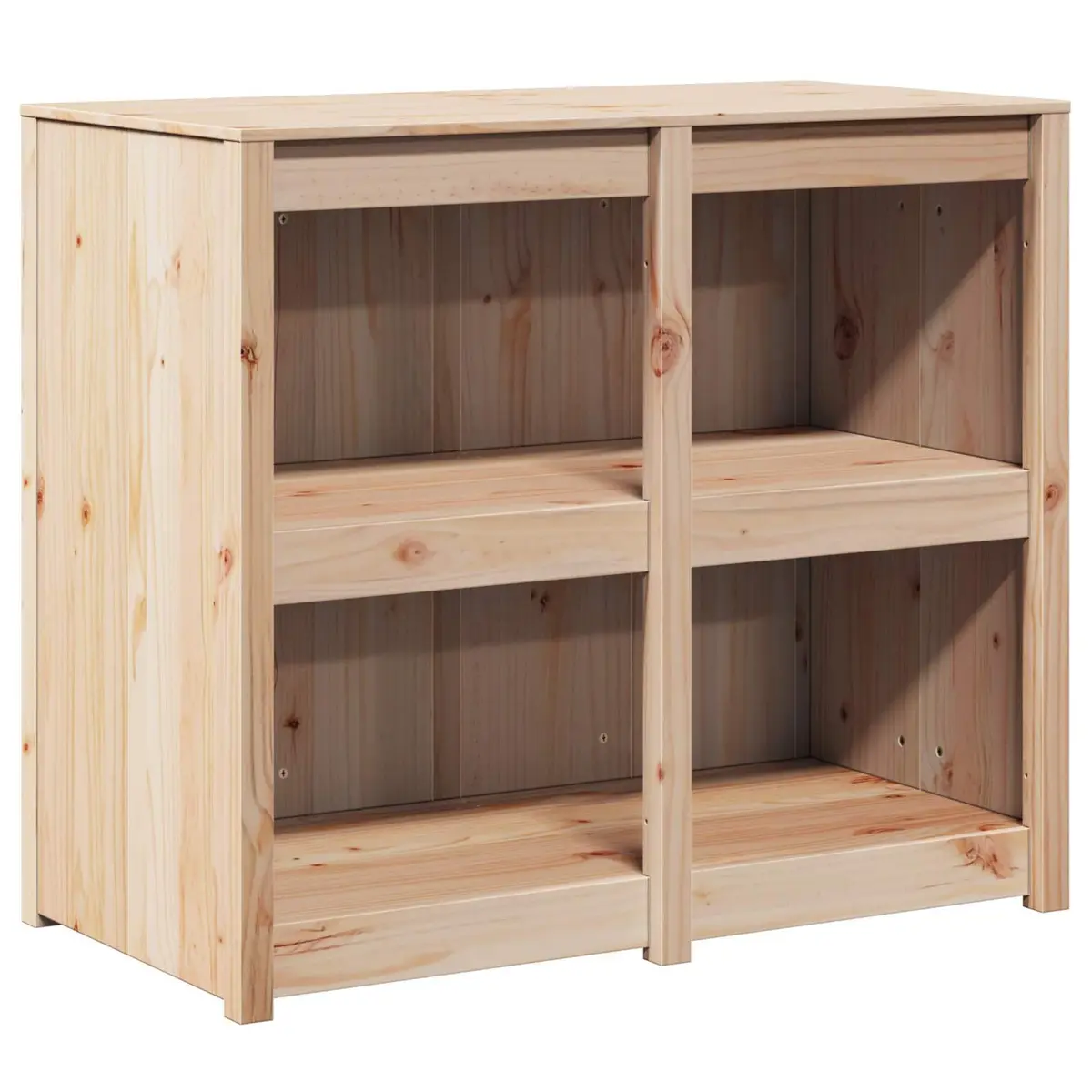 Brown Oak Kitchen Cabinet with Shelf