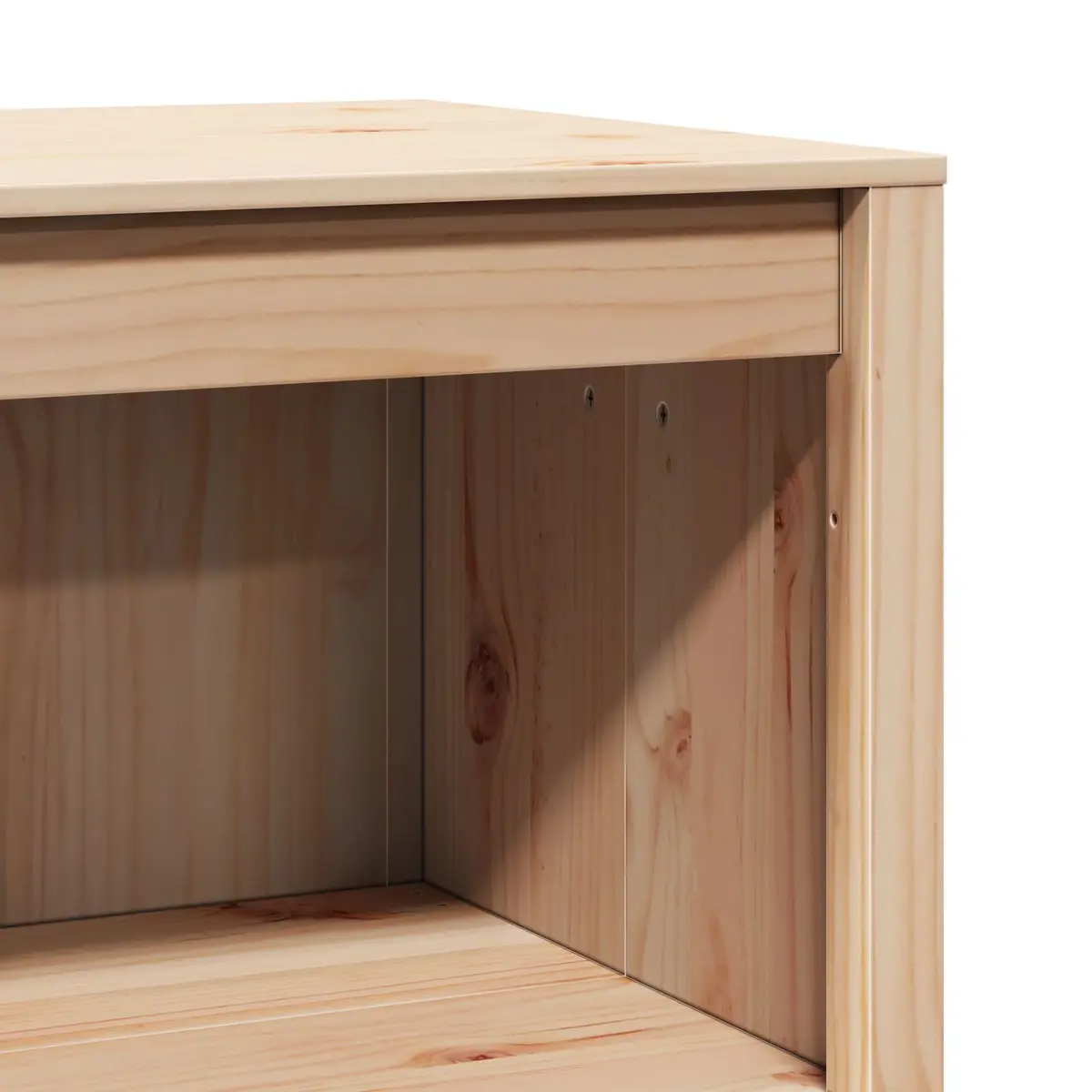 Brown Oak Kitchen Cabinet with Shelf