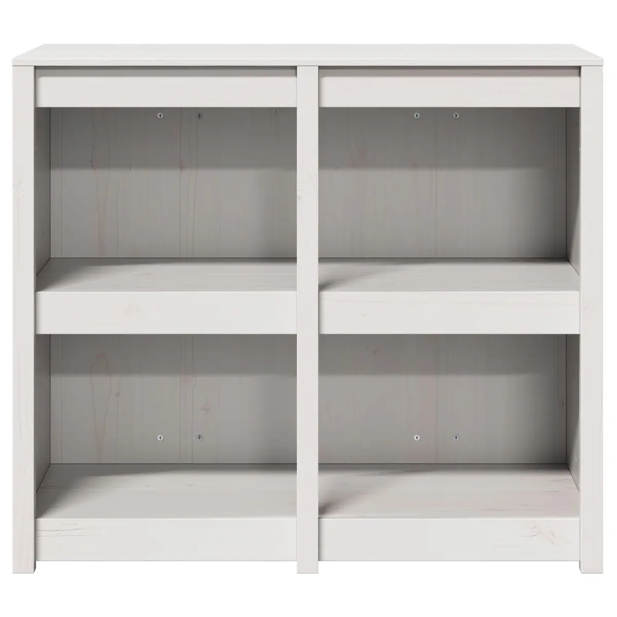 Kitchen Cabinet Modern Warm White 106 x 55 x 92 cm Solid Pine Wood Storage Unit