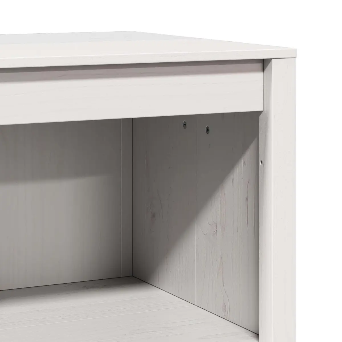 Kitchen Cabinet Modern Warm White 106 x 55 x 92 cm Solid Pine Wood Storage Unit