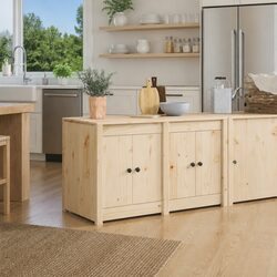 Brown Oak Kitchen Cabinet with Shelf for Modern Living