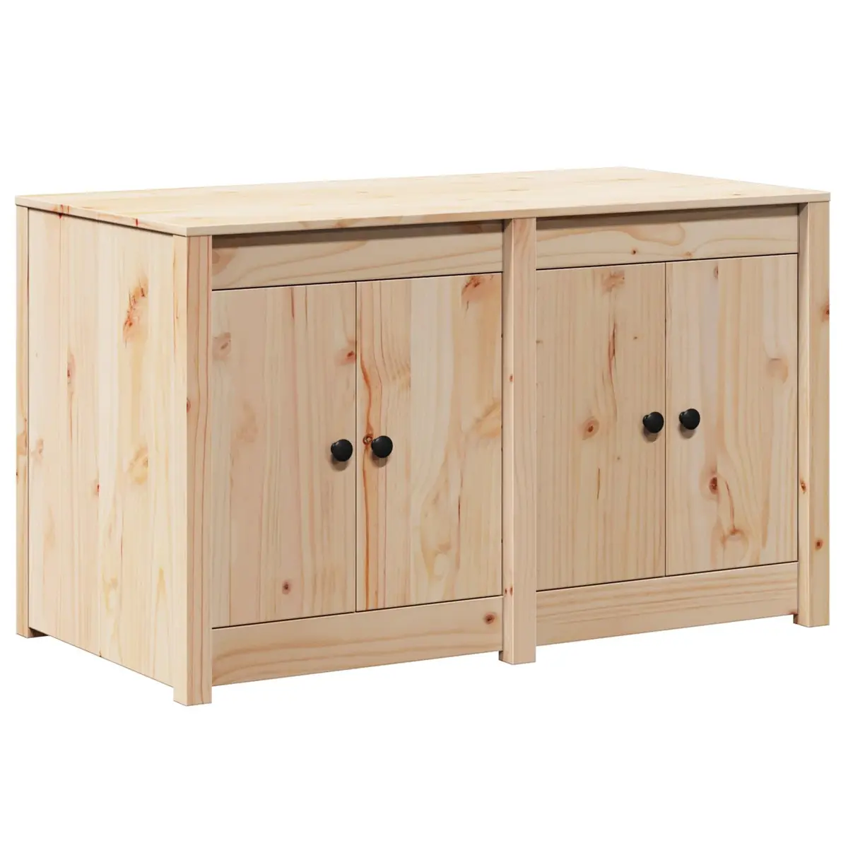 Kitchen Cabinet Brown Oak Solid Pine Storage Unit Modern Home Furniture
