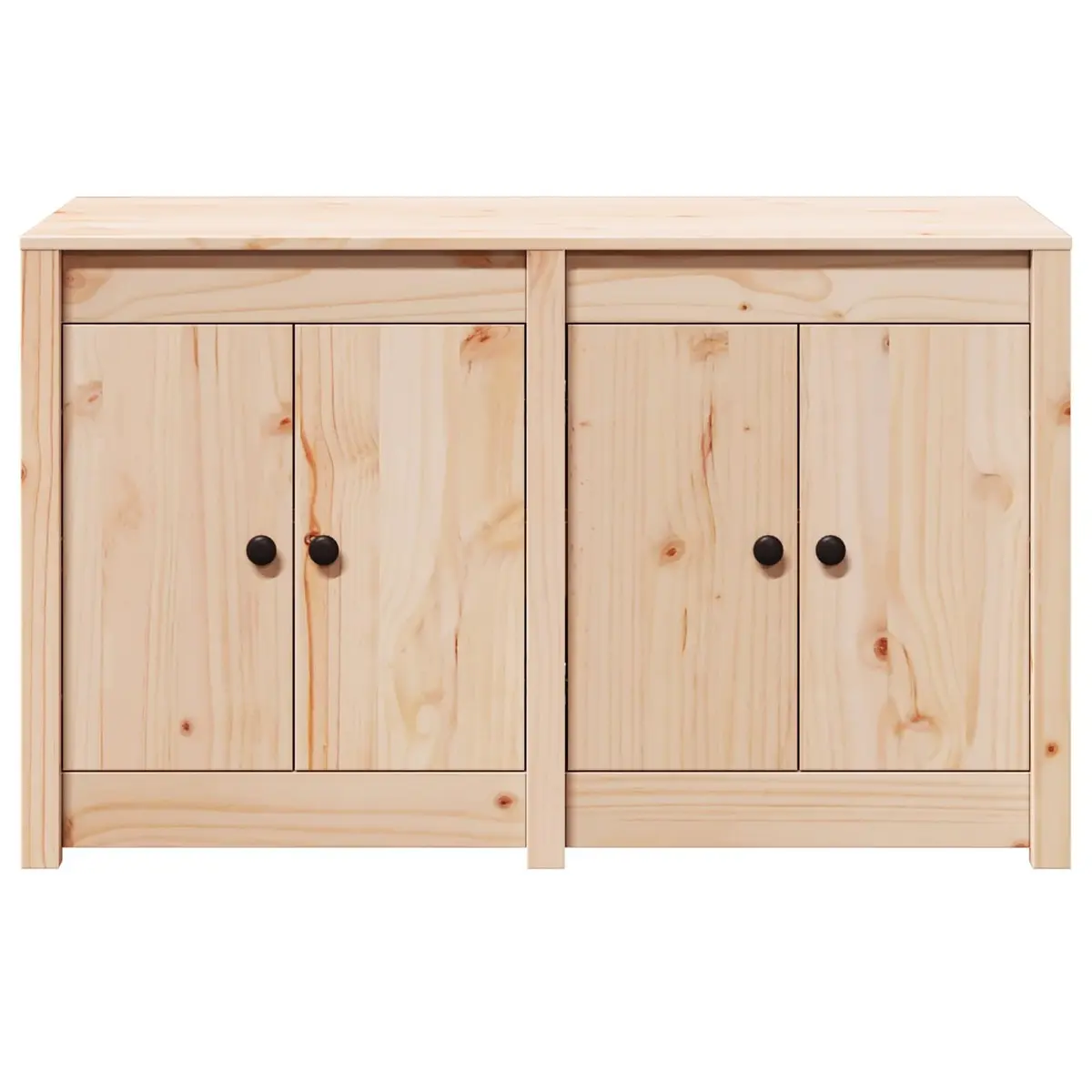 Kitchen Cabinet Brown Oak Solid Pine Storage Unit Modern Home Furniture