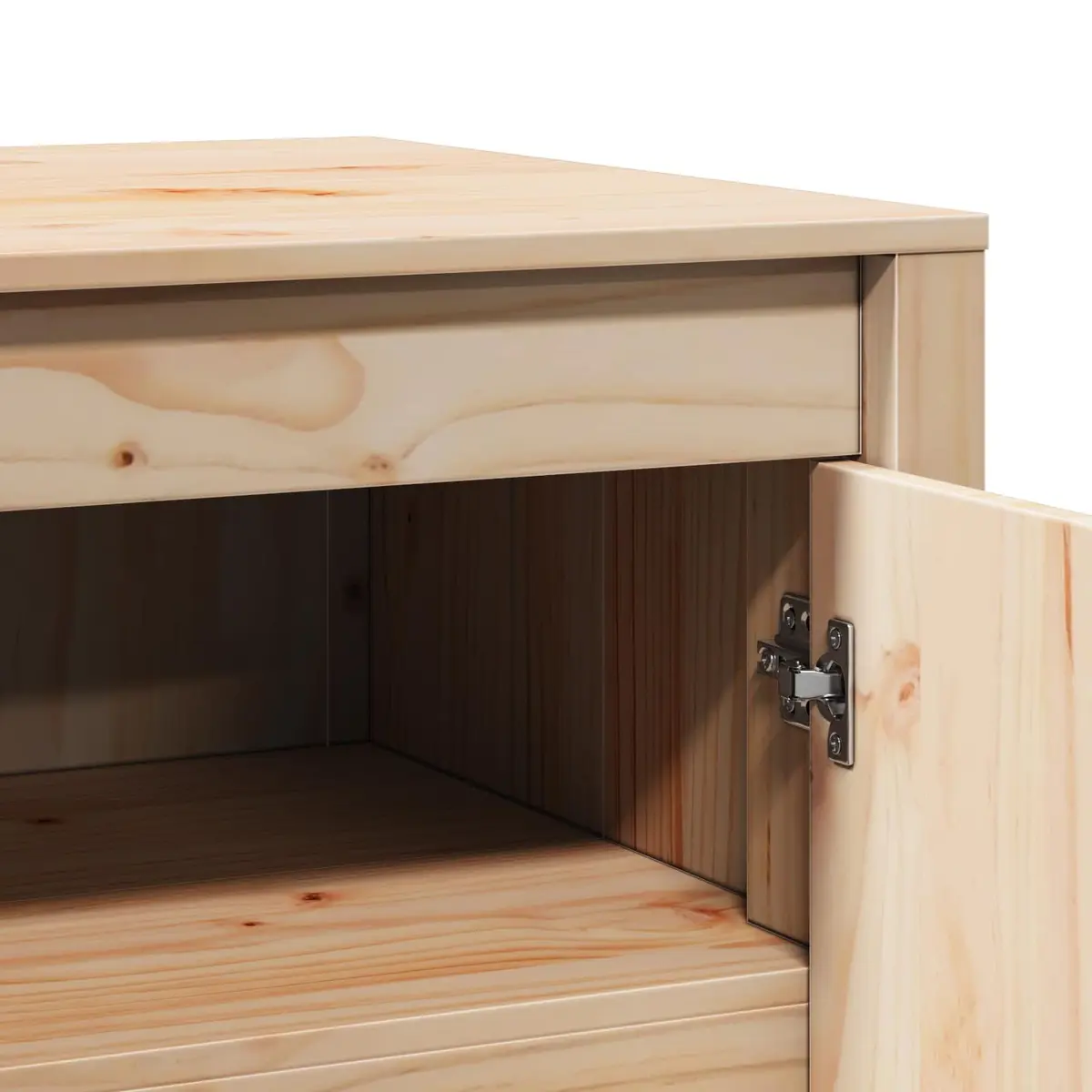 Kitchen Cabinet Brown Oak Solid Pine Storage Unit Modern Home Furniture