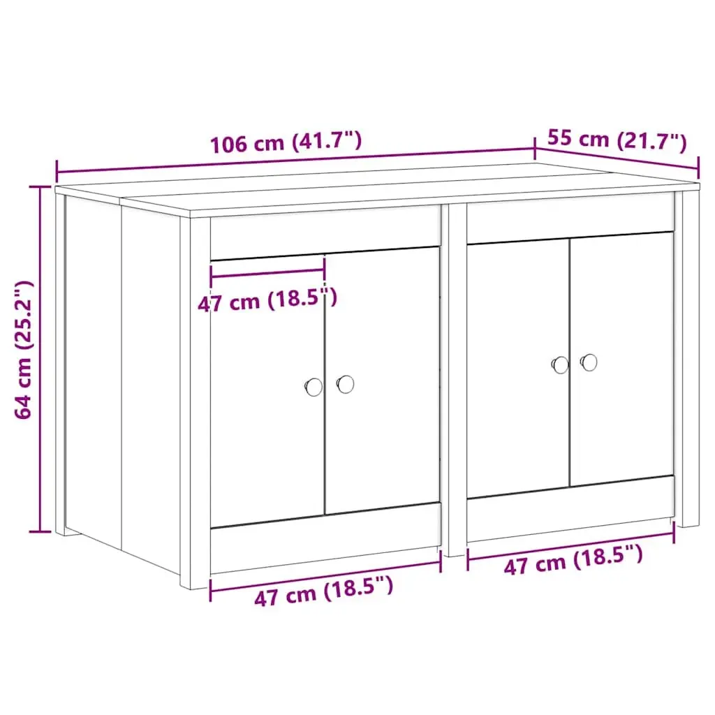 Kitchen Cabinet White Solid Pine Storage Unit Modern Design Home Furniture