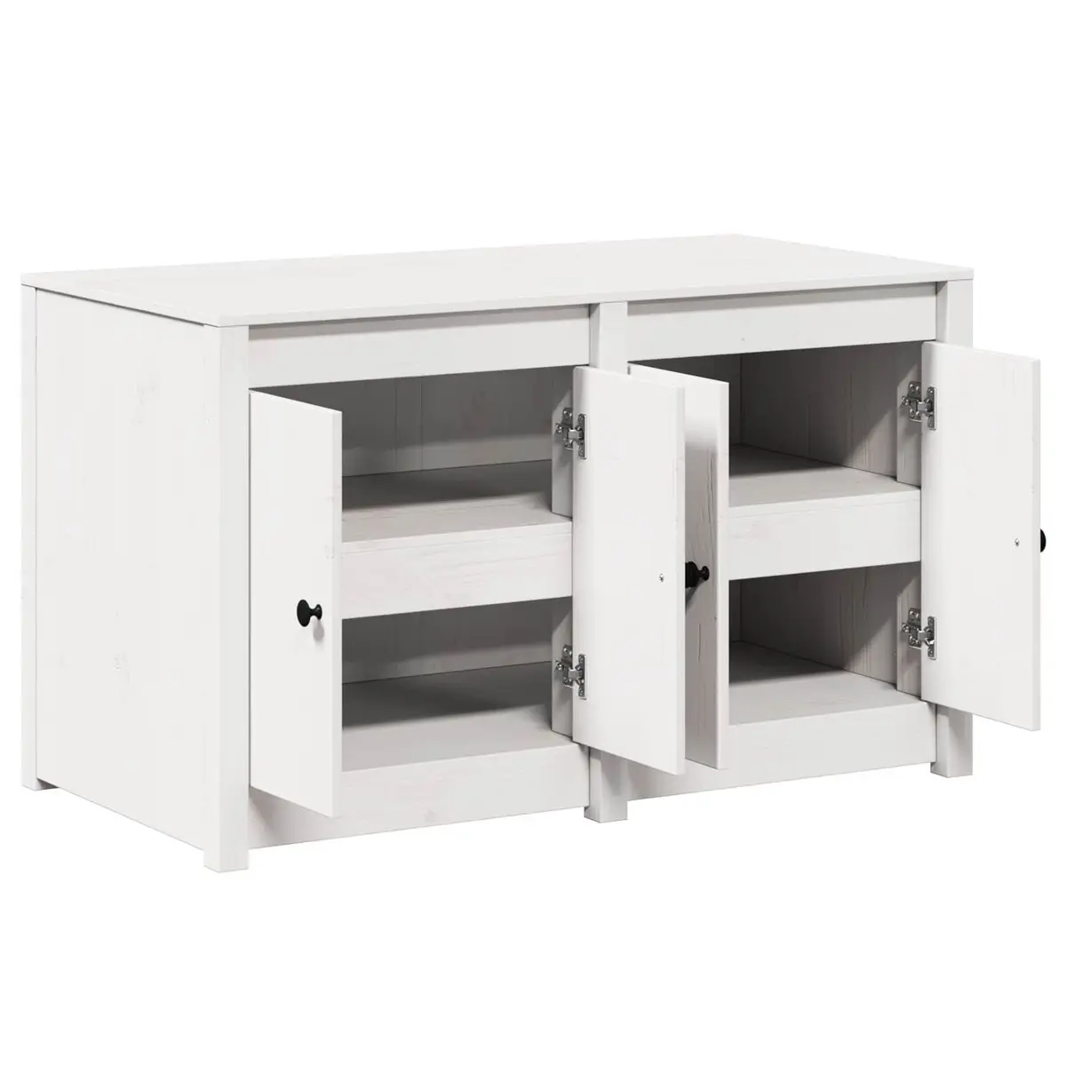 Kitchen Cabinet White Solid Pine Storage Unit Modern Design Home Furniture