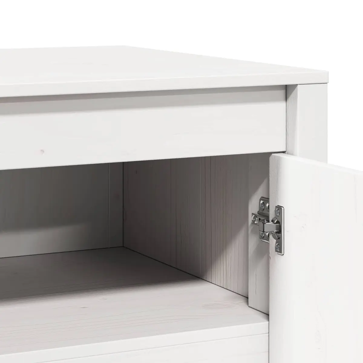 Kitchen Cabinet White Solid Pine Storage Unit Modern Design Home Furniture