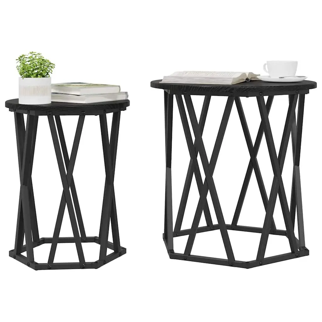 Round Coffee Table Modern Living Room Accent Lounge Furniture Black