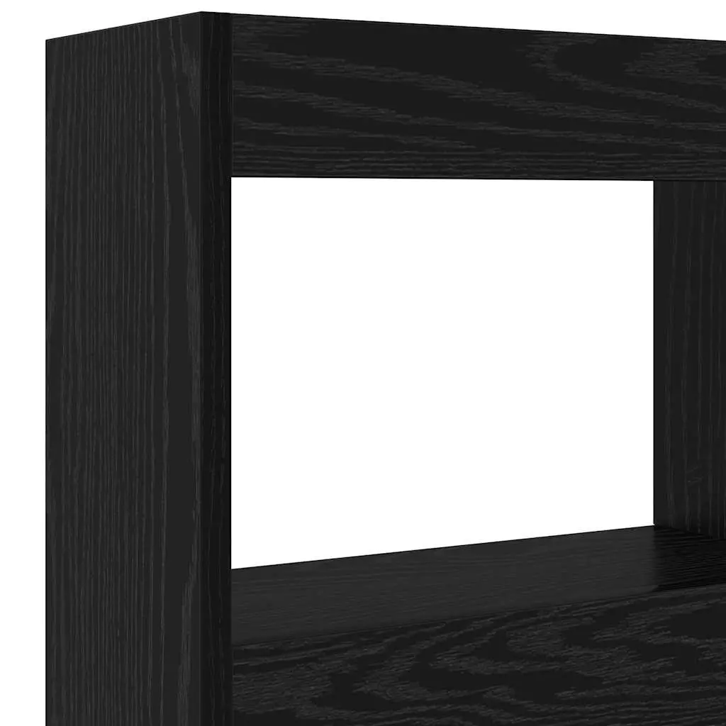 Black Oak LED Headboard with USB Power for Bedrooms