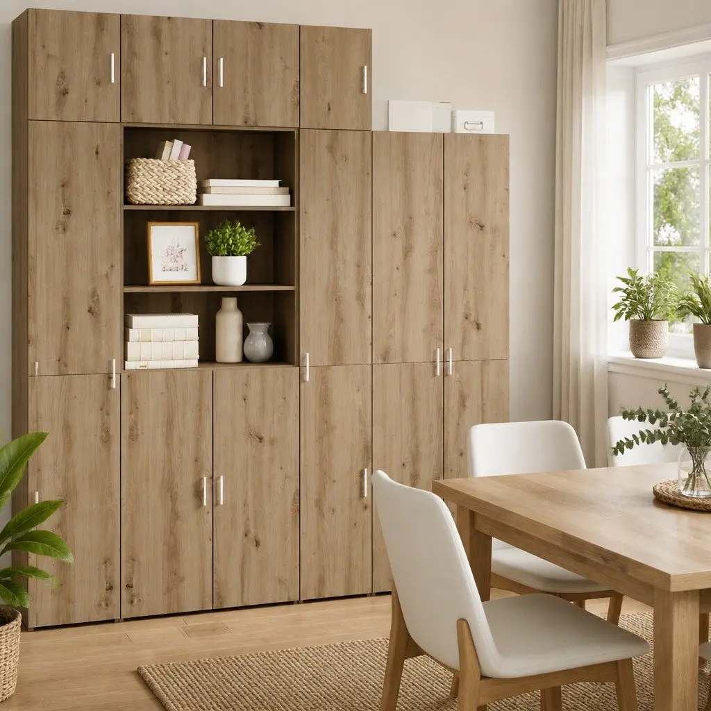 Wall-Mounted Cabinet Brown Modern Storage Furniture Engineered Wood 30 x 42.5 x 39.5 cm