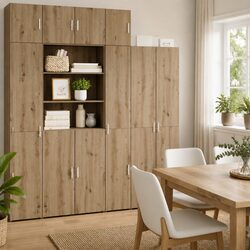 Brown Wall-Mounted Cabinet for Cozy Living Spaces