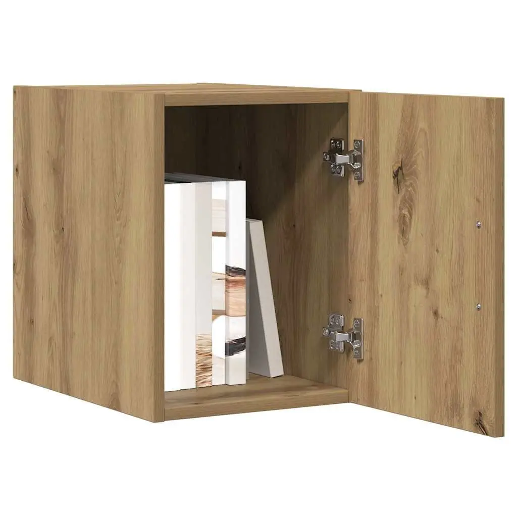 Wall-Mounted Cabinet Brown Modern Storage Furniture Engineered Wood 30 x 42.5 x 39.5 cm