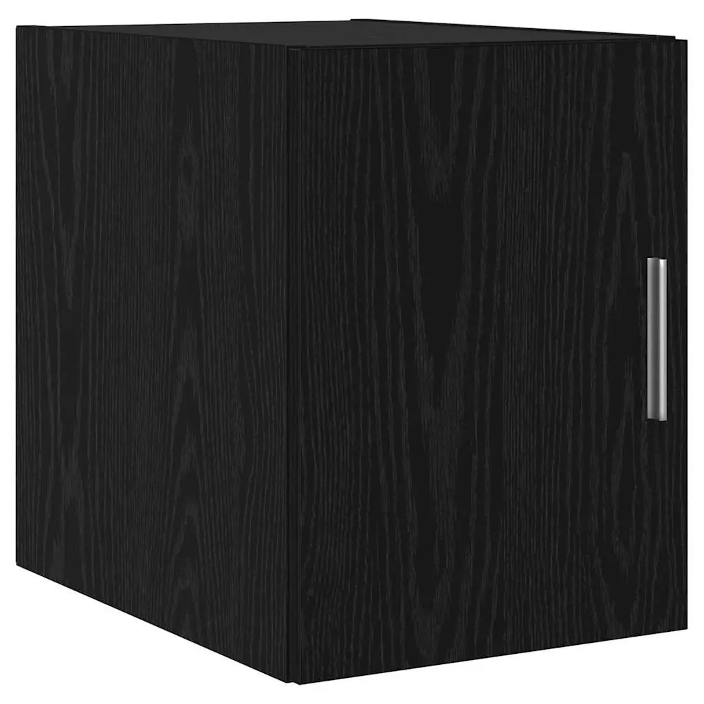 Black Oak Wall-Mounted Cabinet for Living Spaces