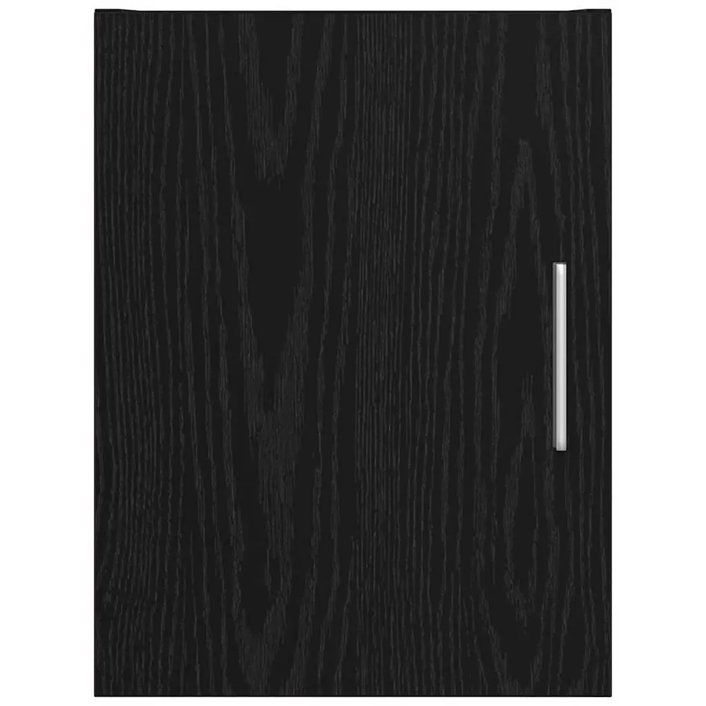 Black Oak Wall-Mounted Cabinet for Living Spaces