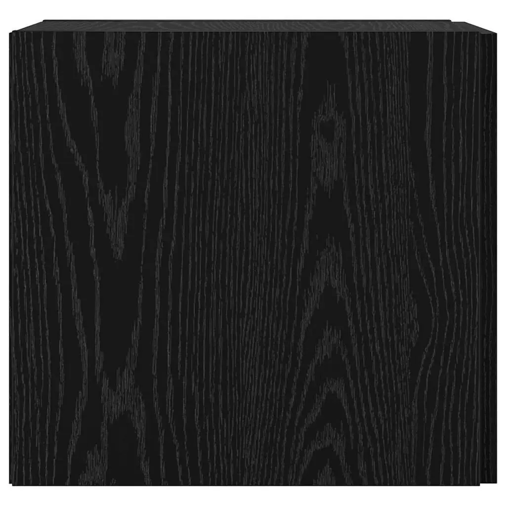 Black Oak Wall-Mounted Cabinet for Living Spaces