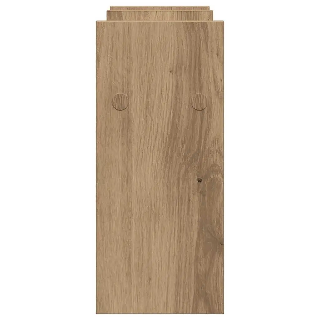 Desk Organiser Engineered Wood Brown Compact Size Office Storage Compartments