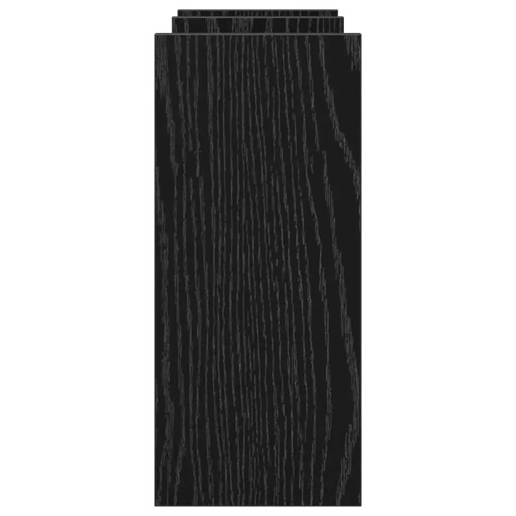 Desk Organiser Black Oak Engineered Wood 50cm Office Storage Filing Organisation