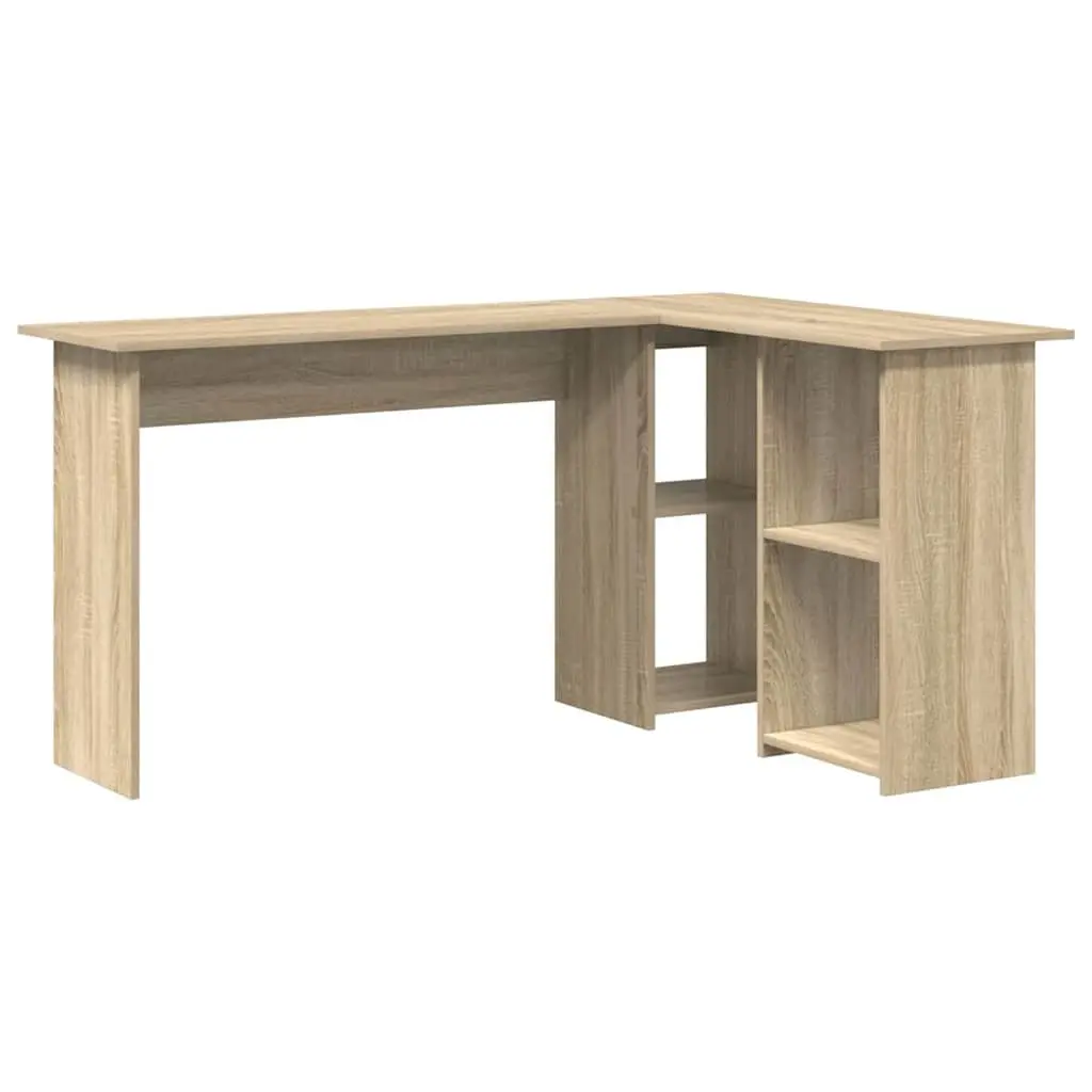 Sonoma Oak Corner Desk with Shelf for Home Office