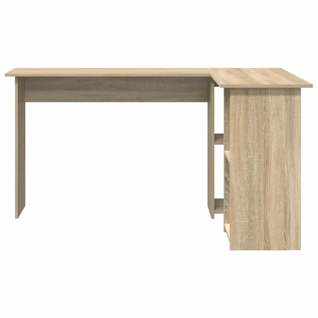Sonoma Oak Corner Desk with Shelf for Home Office