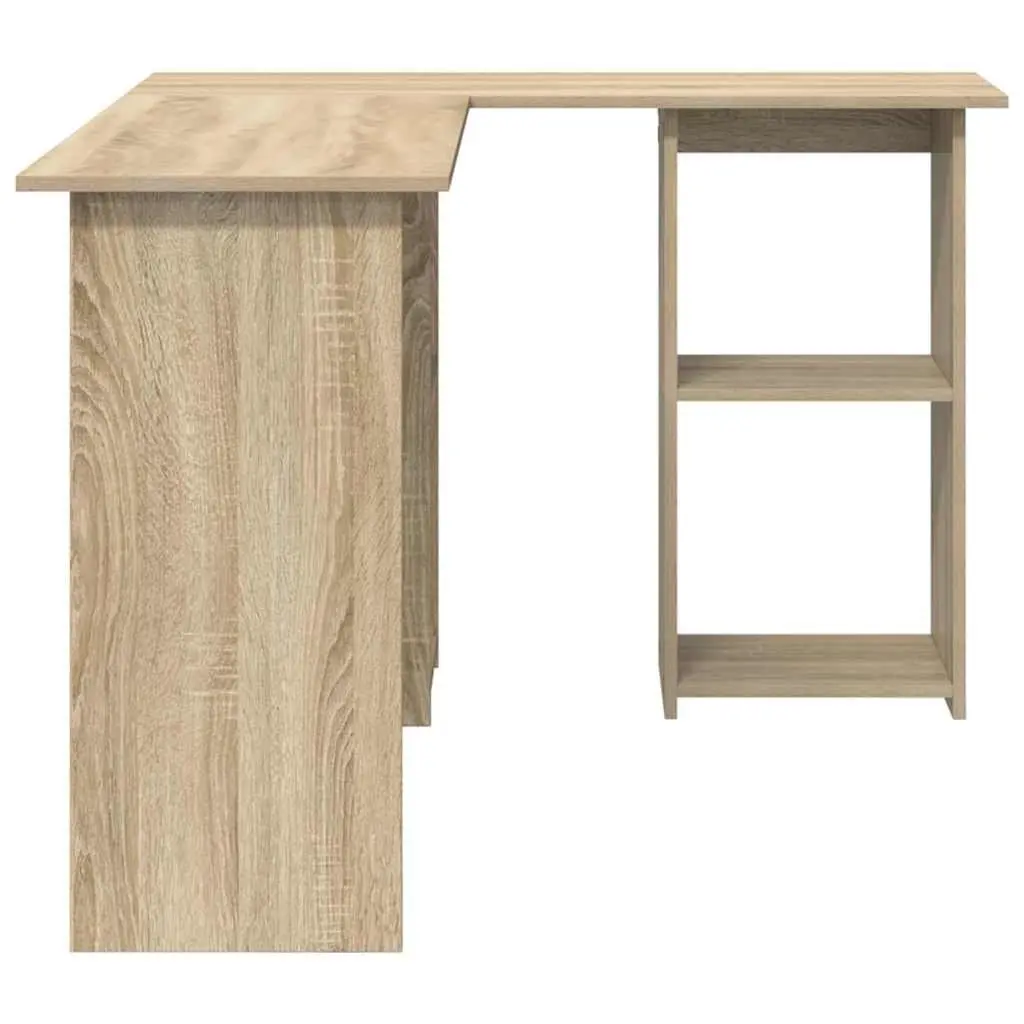 Sonoma Oak Corner Desk with Shelf for Home Office