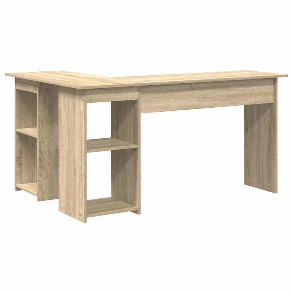 Sonoma Oak Corner Desk with Shelf for Home Office