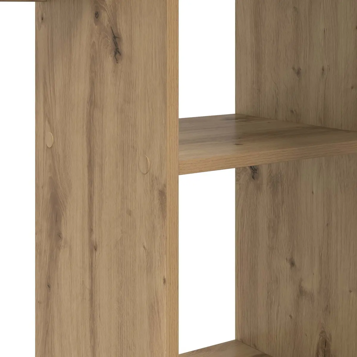 Corner Desk Engineered Wood Modern Office Workspace Brown 142 x 102 x 73 cm