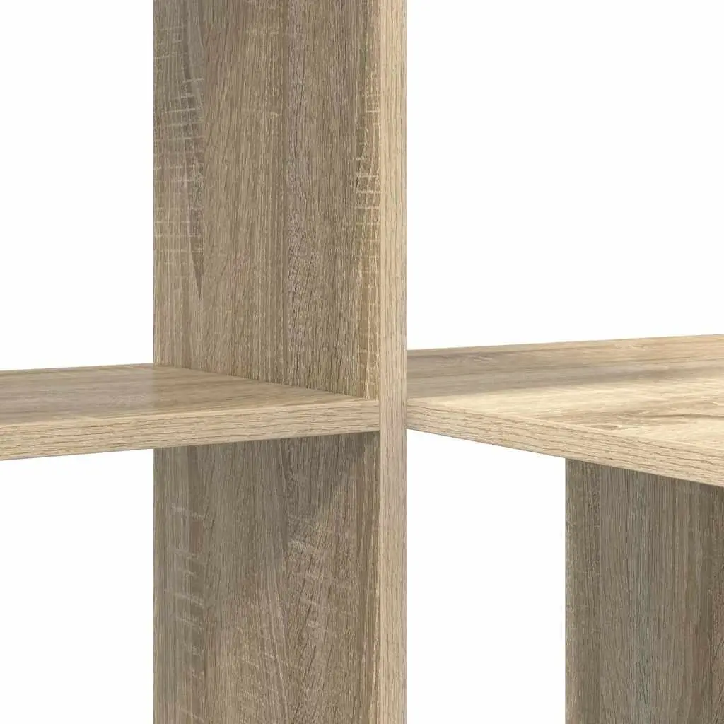 Brown Sonoma Oak Engineered Wood Desk with Storage