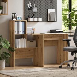 Brown Engineered Wood Desk for Home Office and Study