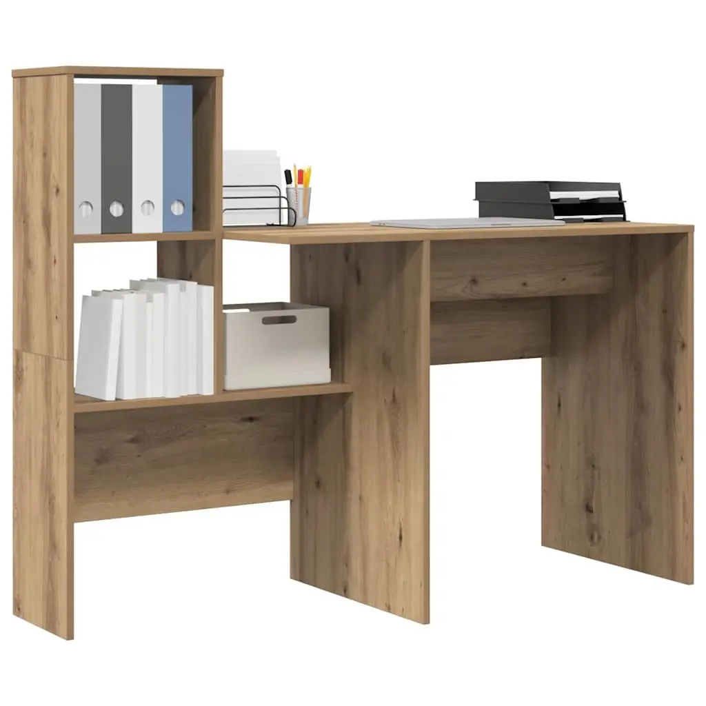 Brown Engineered Wood Desk for Home Office and Study