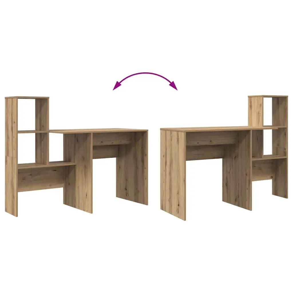 Brown Engineered Wood Desk for Home Office and Study
