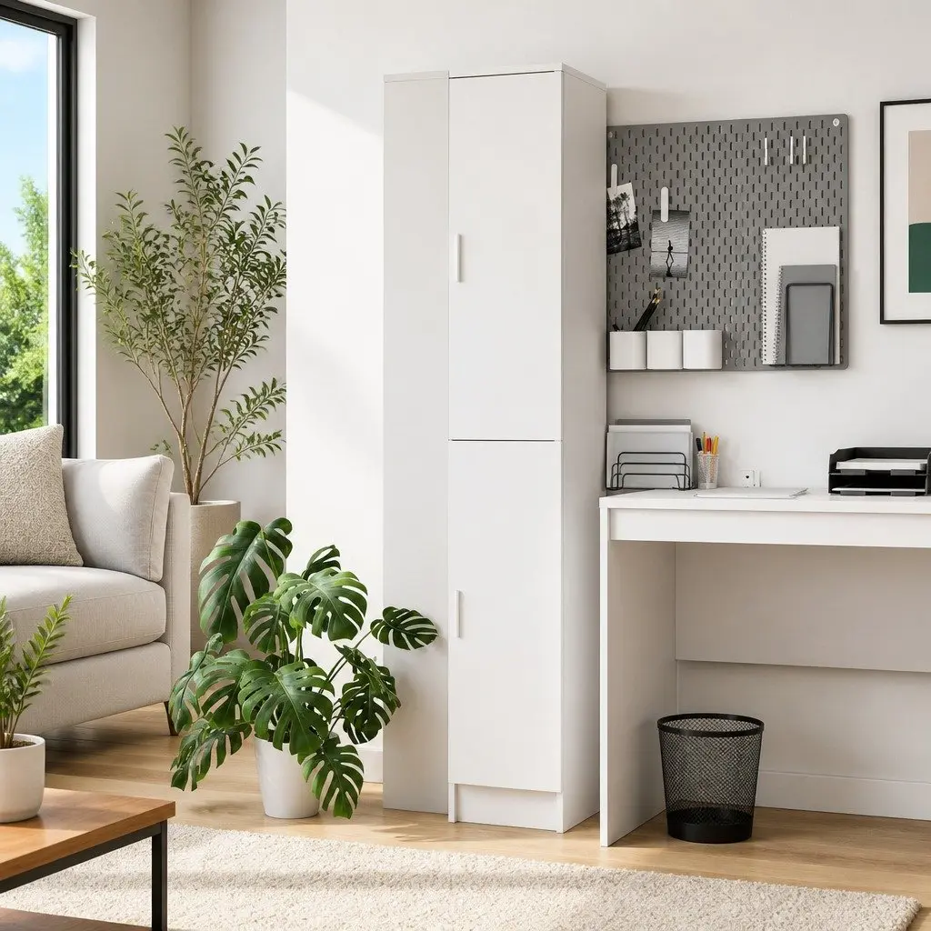 White Highboard Storage Cabinet for Home