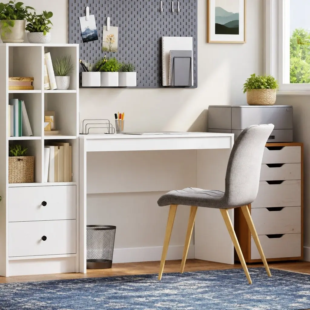 White Writing Desk for Home and Office 100x40x76cm