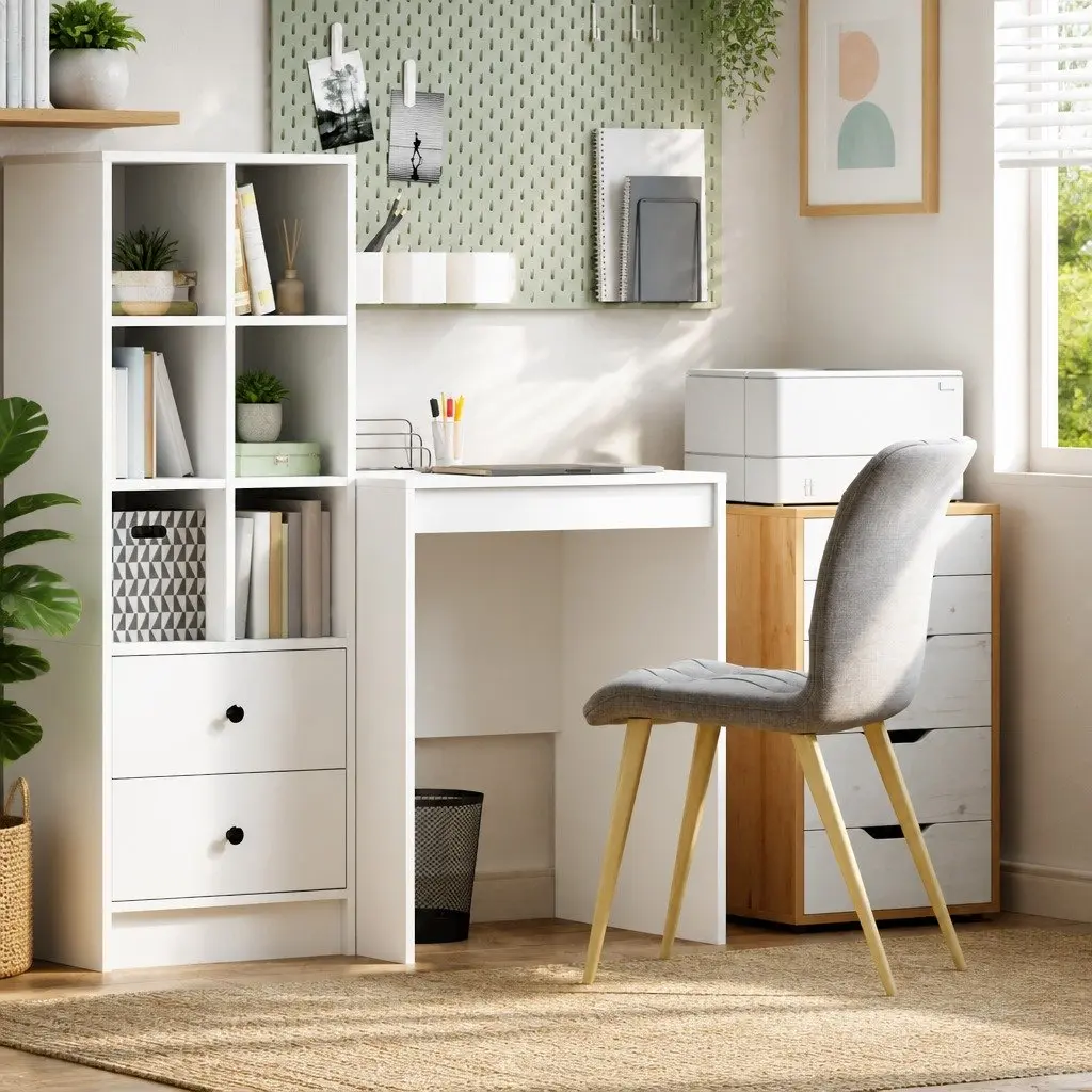 White Writing Desk for Home Study