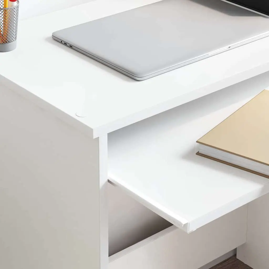 White Desk with Drawer for Workspaces