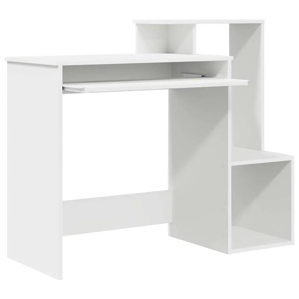 White Desk with Drawer for Workspaces