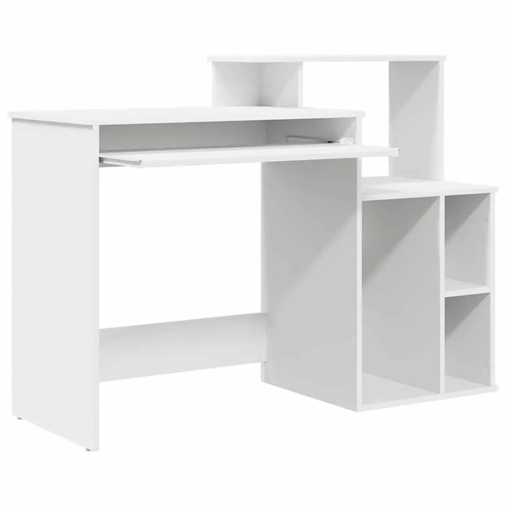 White Desk with Drawer for Home Office