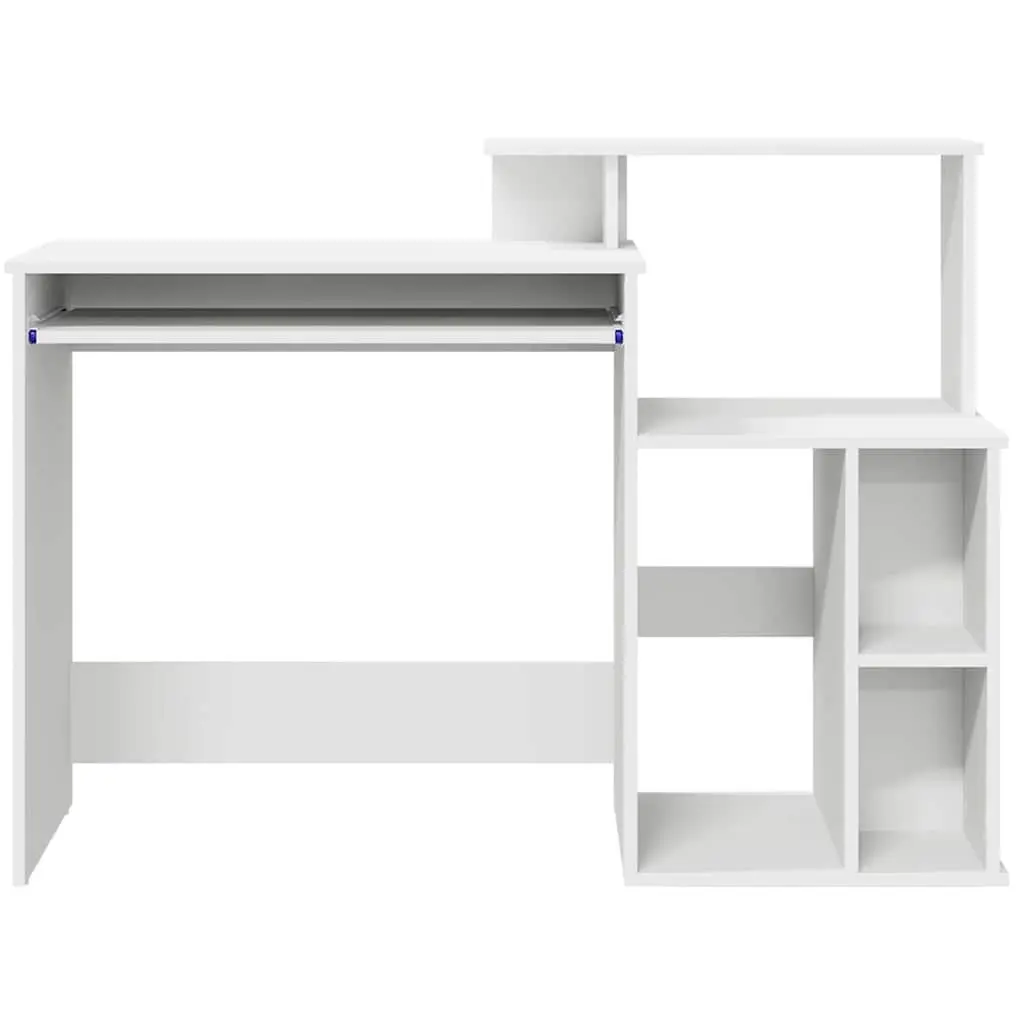White Desk with Drawer for Home Office